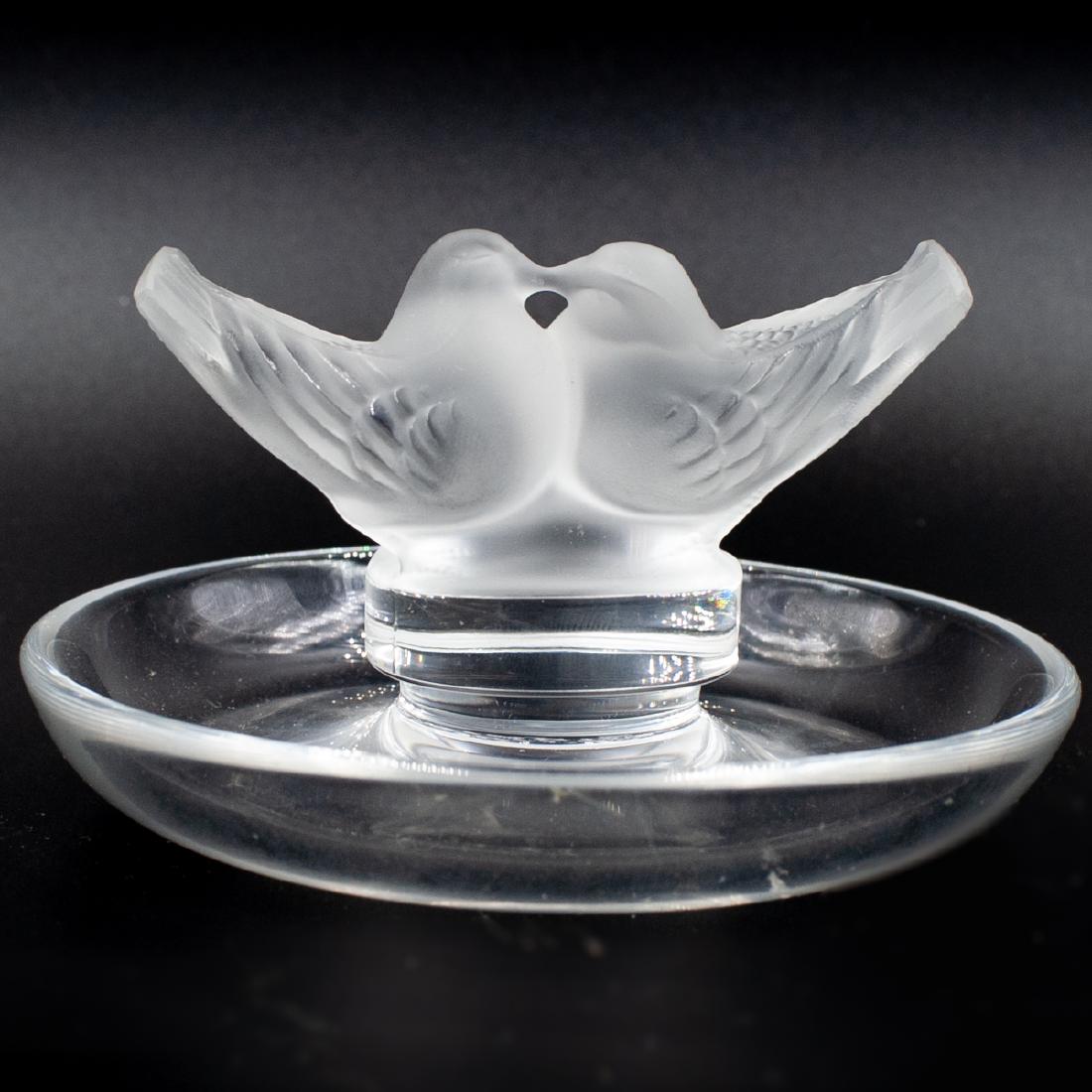 Lalique Crystal "Kissing Doves" Ring Dish (1 of 2)