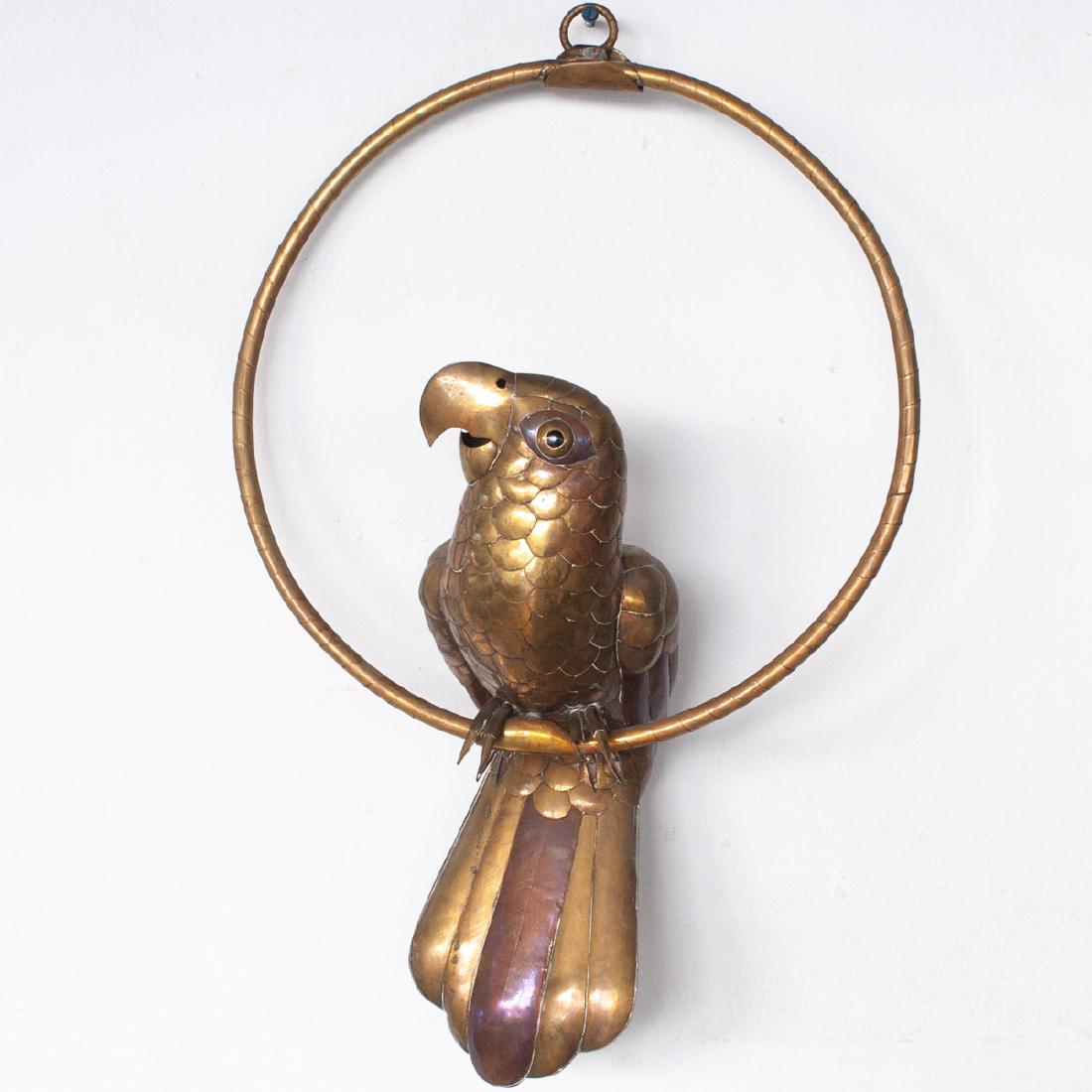 Decorative Hanging Brass Parrot (1 of 4)