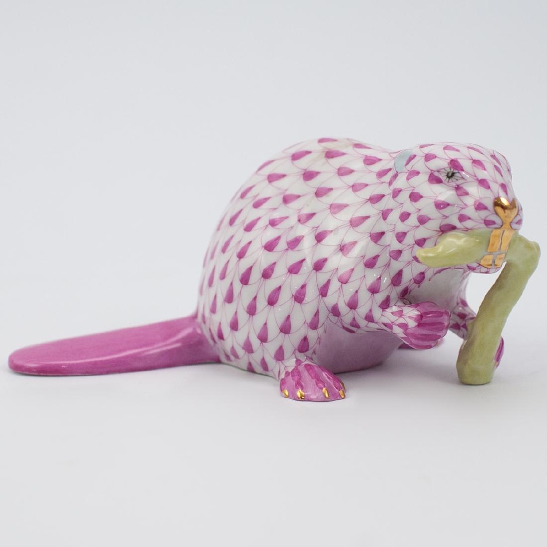 Herend Porcelain Fishnet Beaver (1 of 3)
