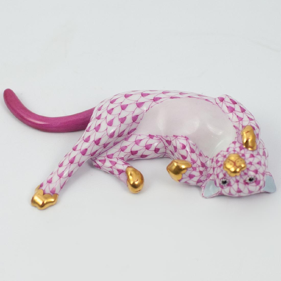 Herend Porcelain Laying Cat (1 of 3)