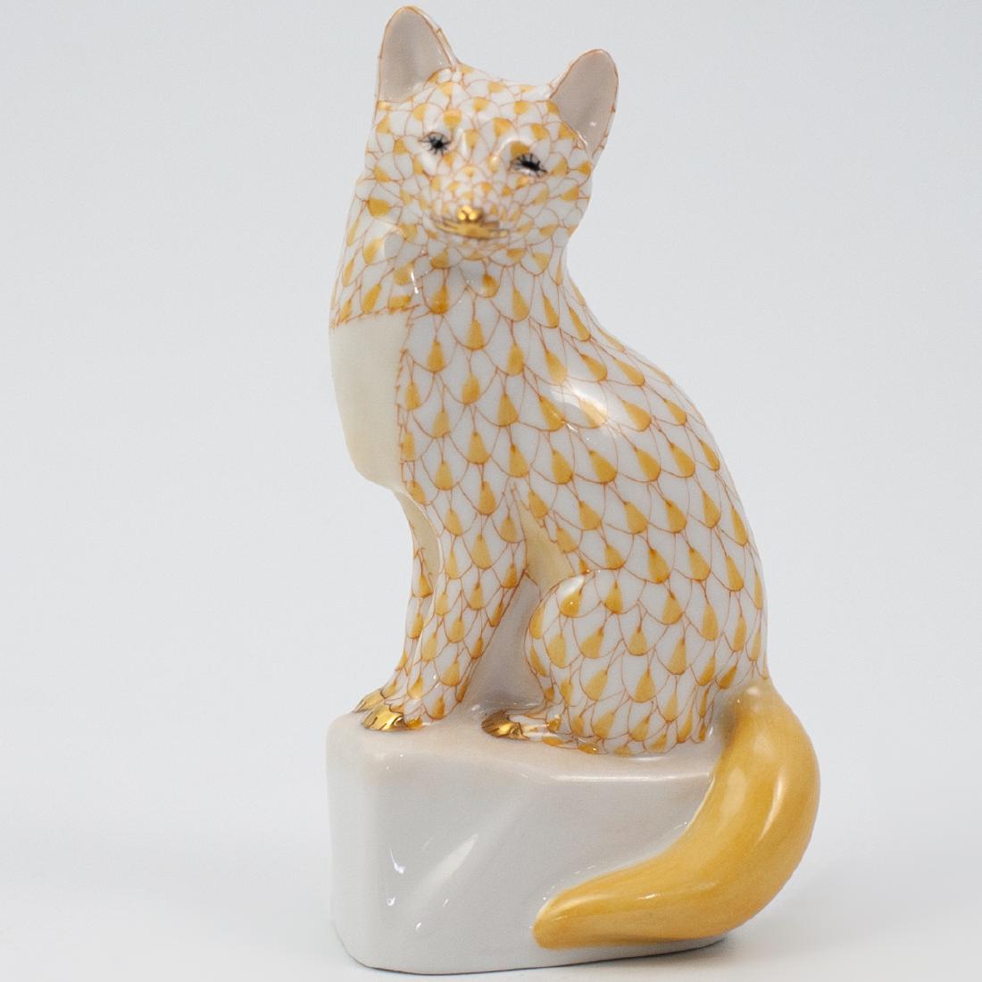 Herend Porcelain Fishnet Fox (1 of 3)