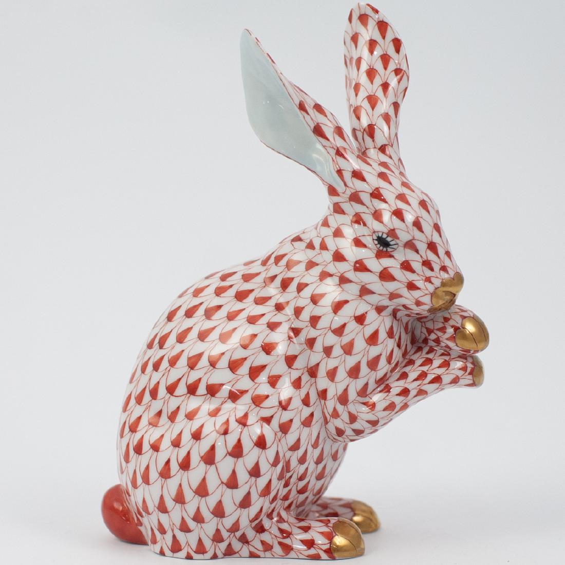 Herend Porcelain Fishnet Rabbit (1 of 3)