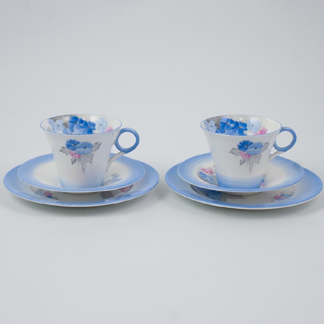 Pair of Shelley Porcelain Tea Cup Trios (1 of 6)