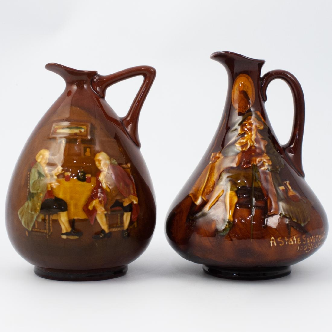 (2 Pc) Royal Doulton Kingsware Scotch Distillers Jug (1 of 5)