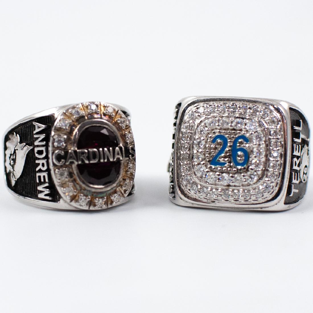 (2 Pc) Sterling High School Championship Rings