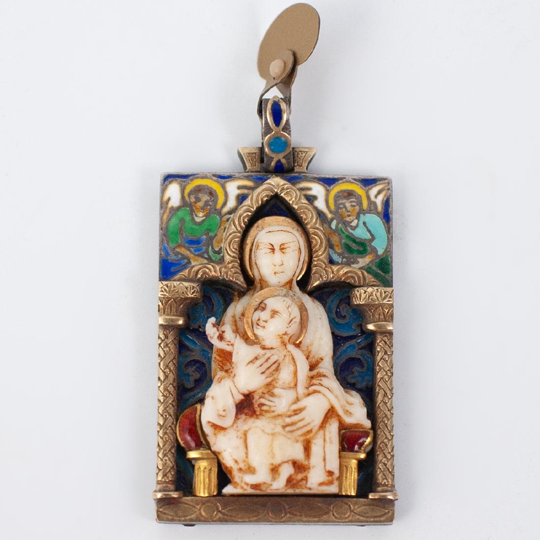 Sterling and Enamel Icon Pendant (1 of 2)
