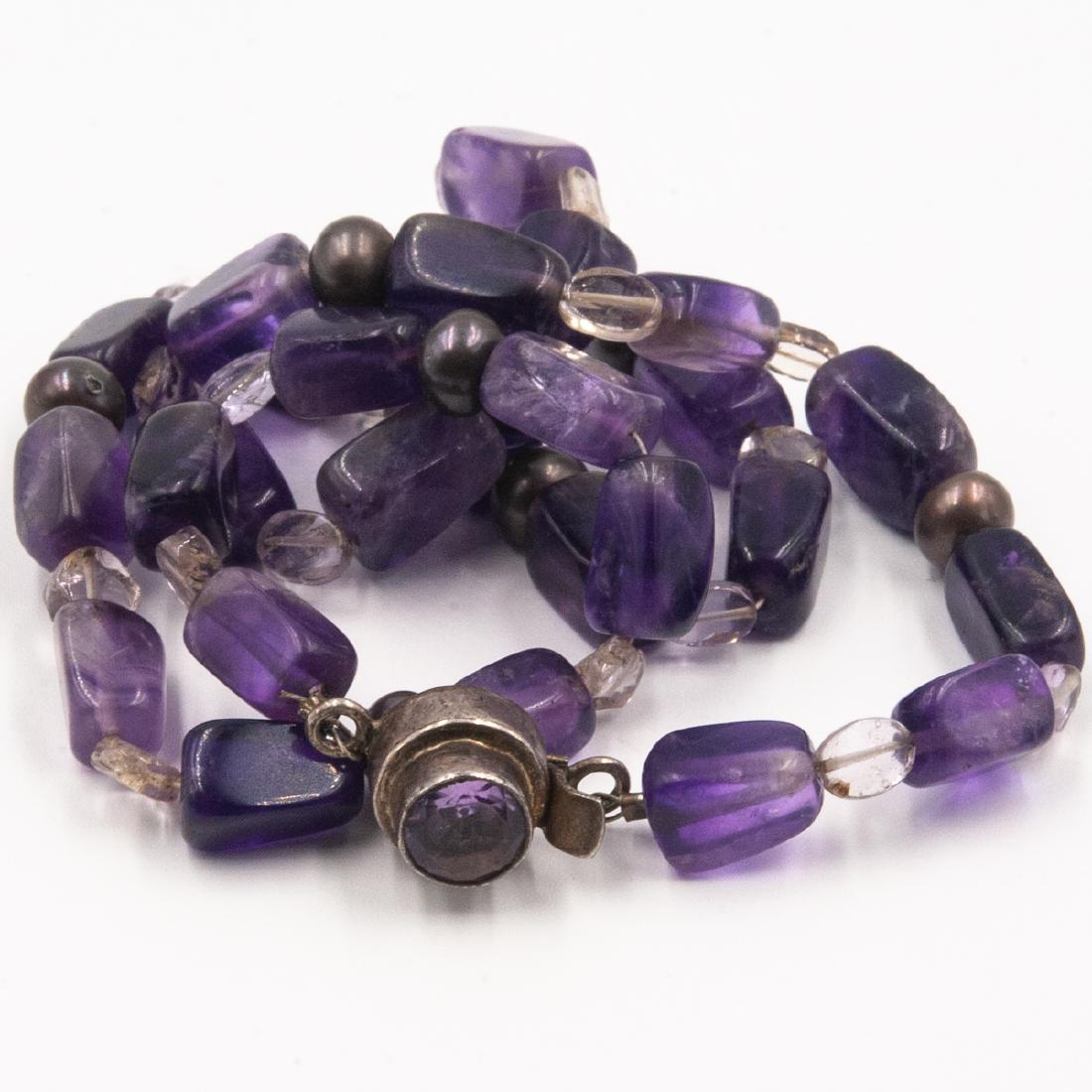 Sterling Silver and Amethyst Necklace (1 of 3)