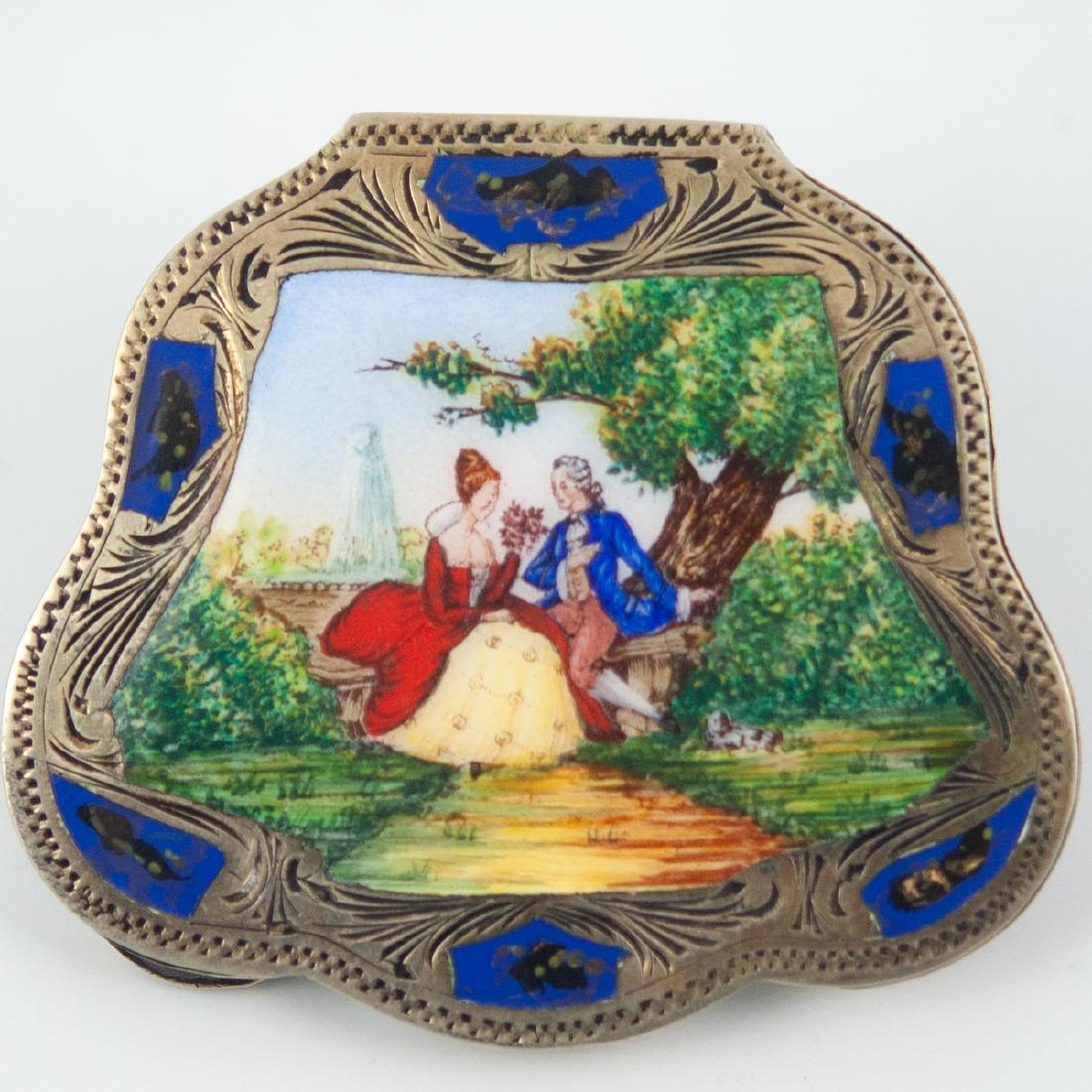 Silver and Enamel Compact Case (1 of 4)