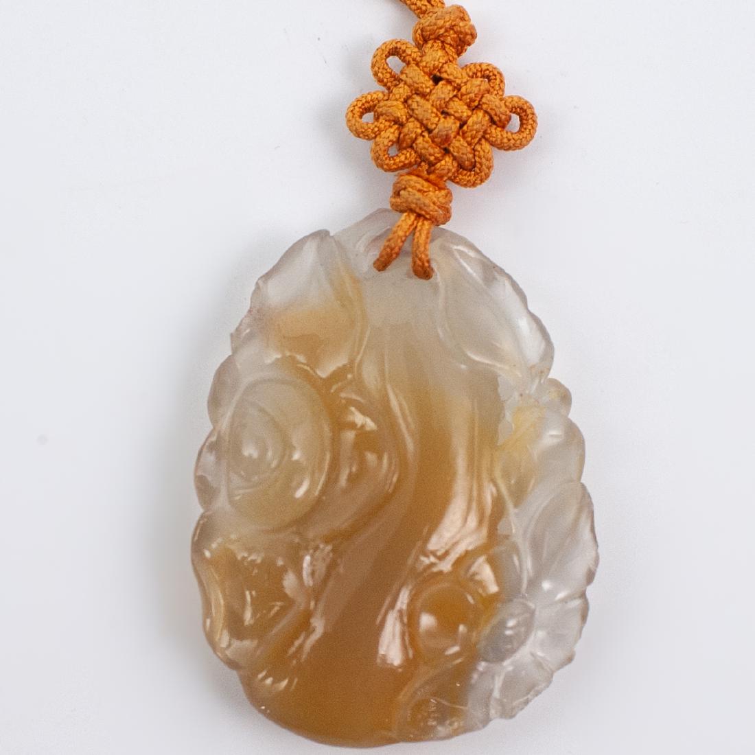 Chinese Carved Agate Pendant (1 of 2)