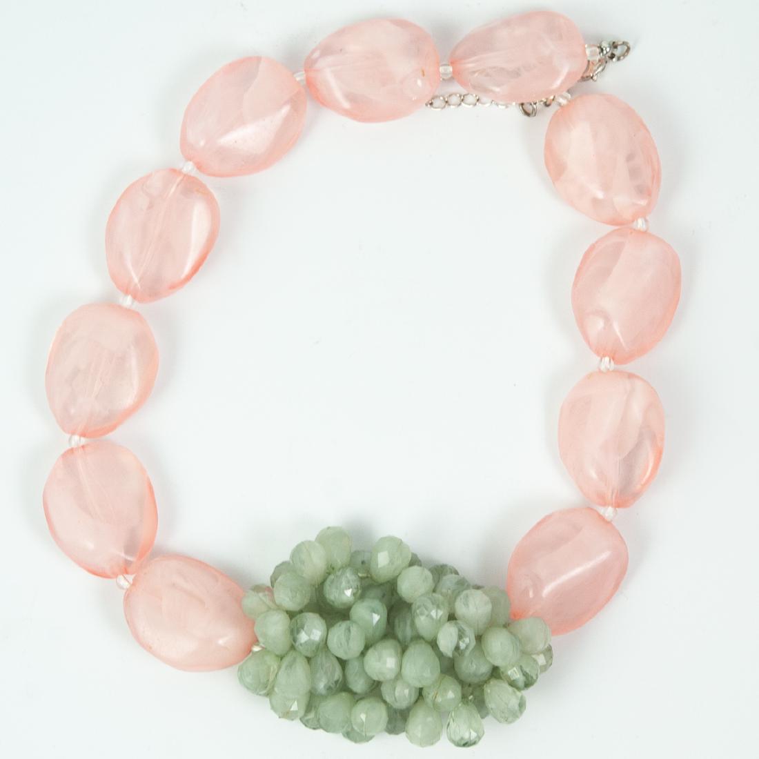Rose and Green Quartz Necklace (1 of 4)