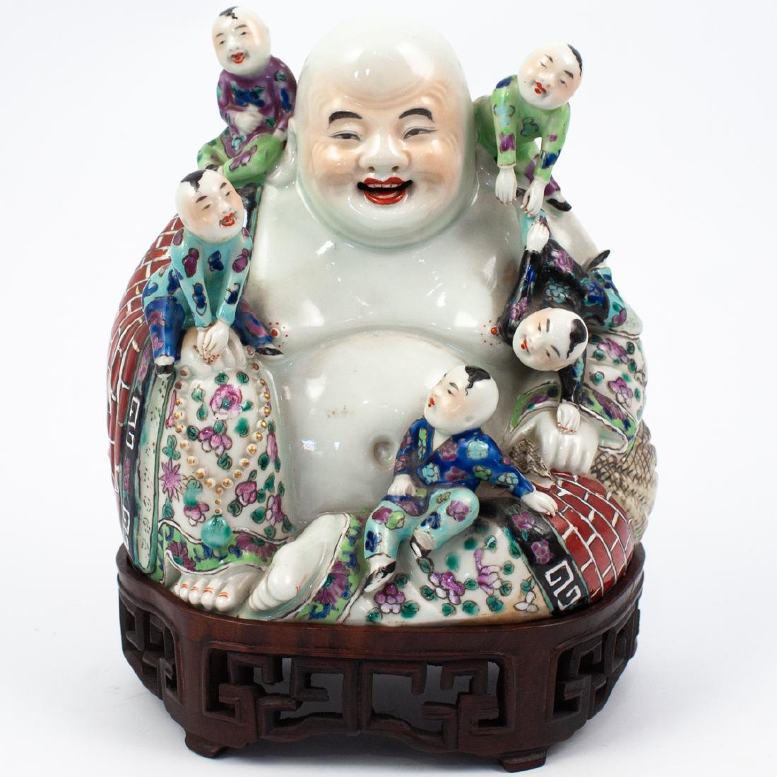 Chinese Porcelain Laughing Buddha (1 of 5)