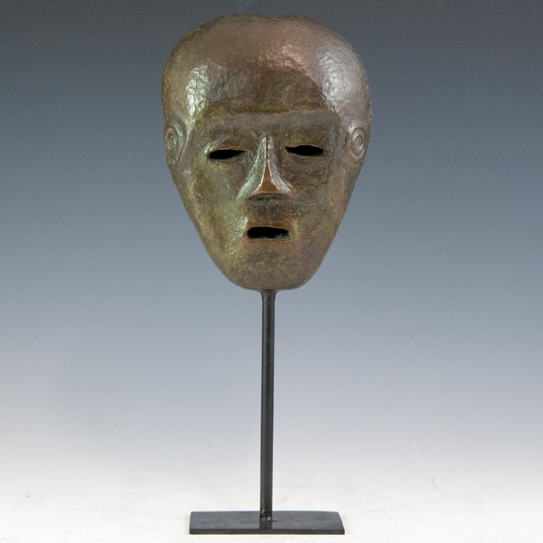 Decorative Bronze Mask Sculpture (1 of 3)