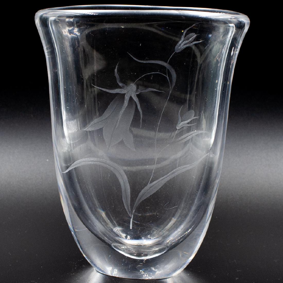 Etched Crystal Vase (1 of 2)