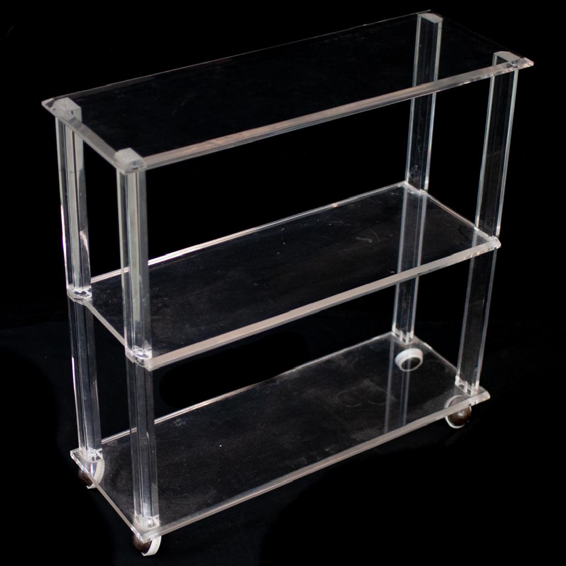 Modern Lucite 3-Tier Bar Cart (1 of 3)