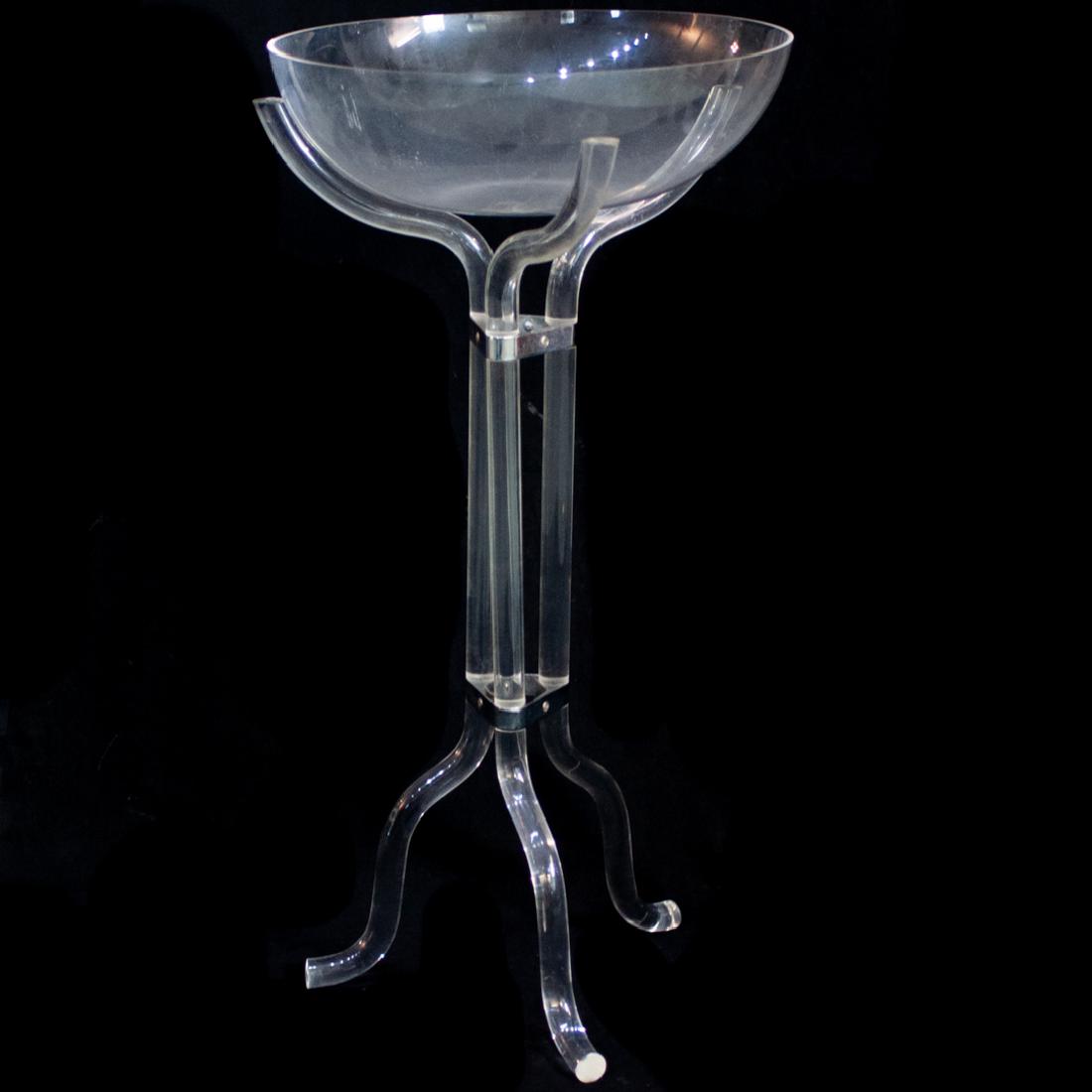 Modern Lucite Tripod Table Stand (1 of 4)