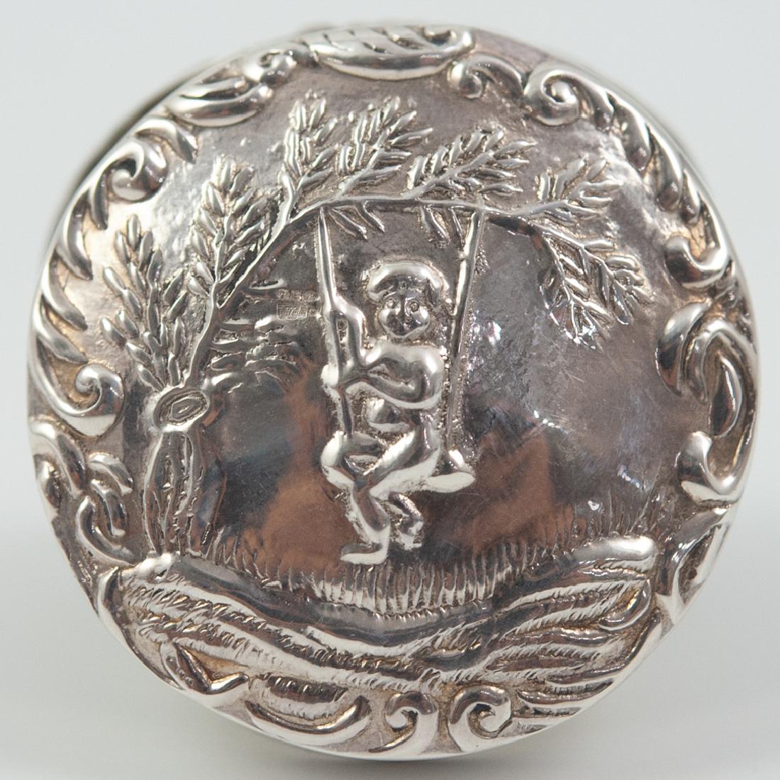 Sterling Silver Round Covered Box (1 of 2)