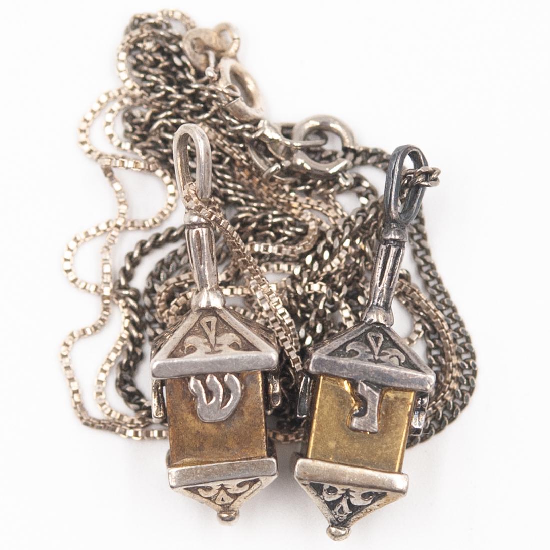 (2 Pc) Sterling Judaica Pendant Necklace (1 of 5)