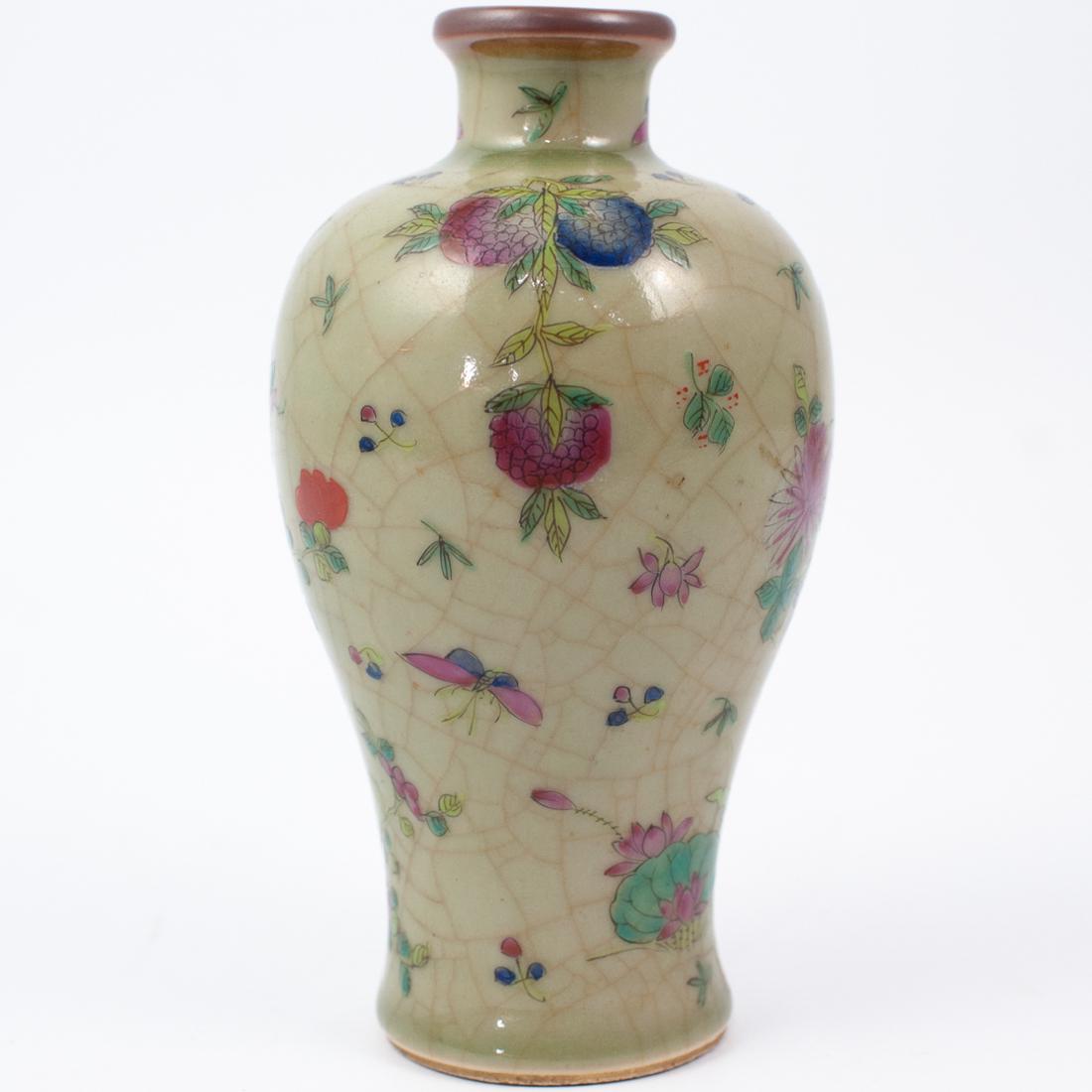 Chinese Celadon Enamel Porcelain Vase (1 of 5)