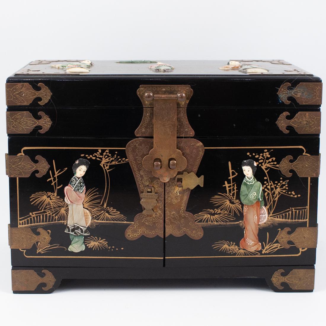 Antique Asian Lacquered Jewelry Box (1 of 5)