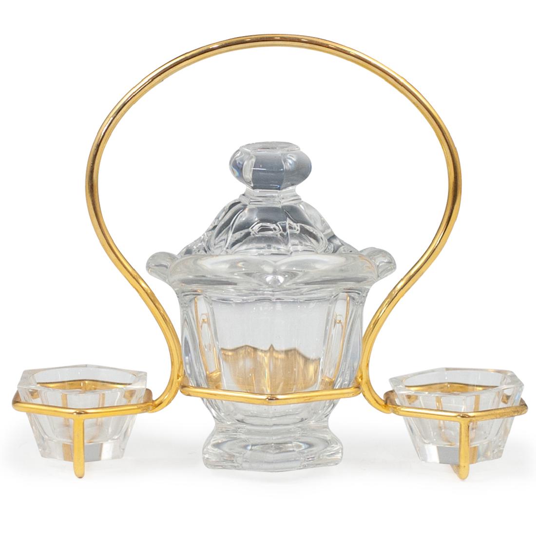 (3 Pc) Baccarat Condiment Set (1 of 3)