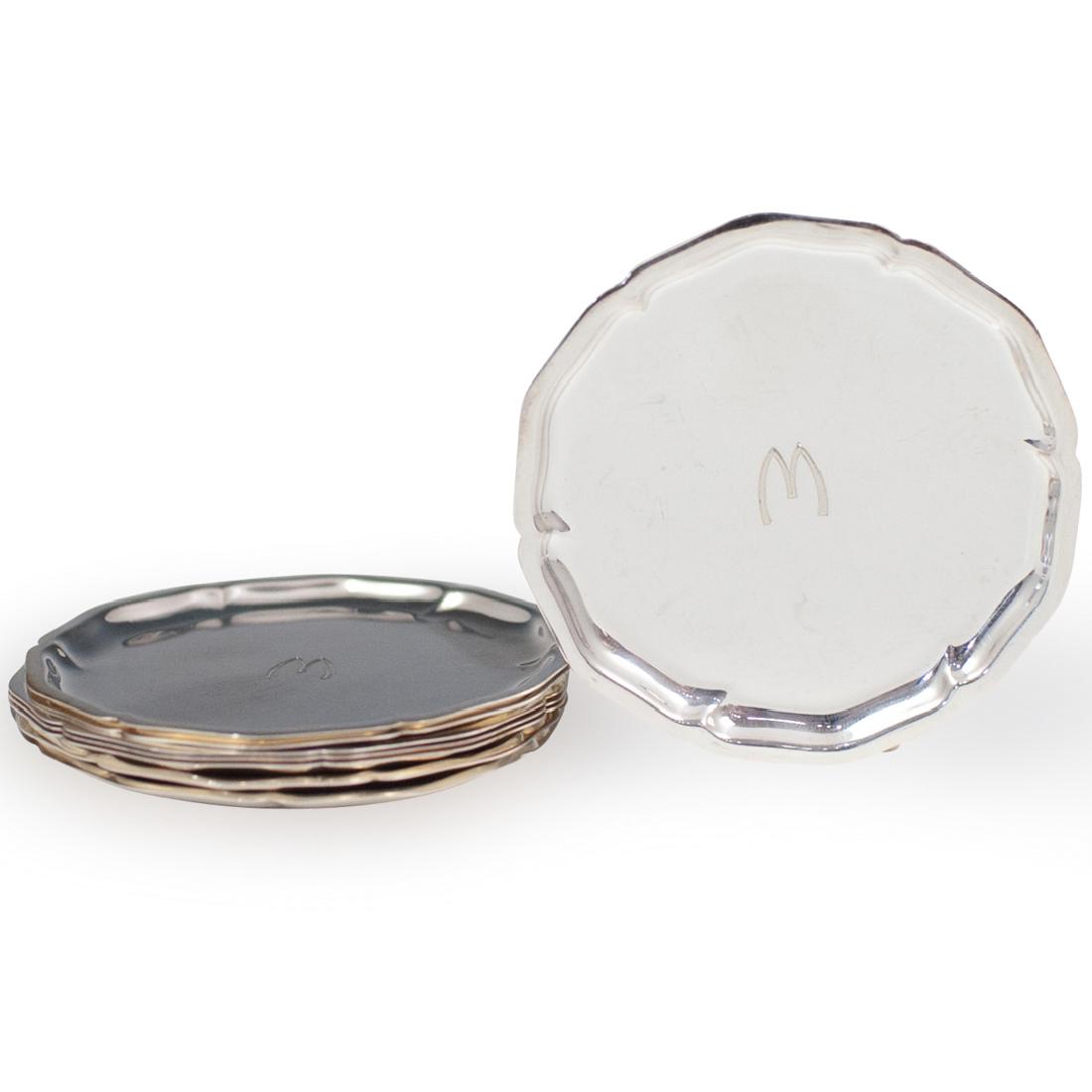 (8 Pc) German Silver Coasters (1 of 3)