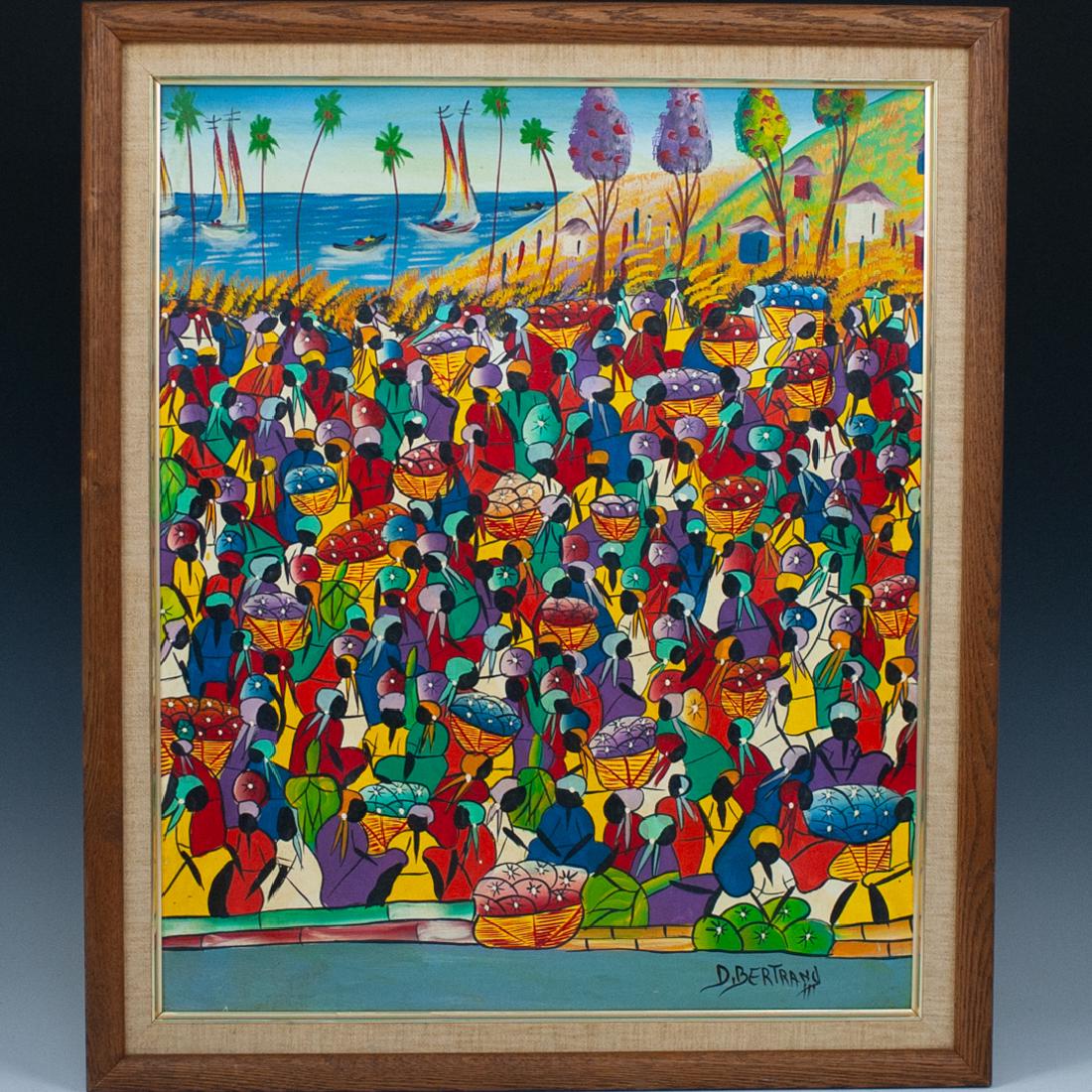 D. Bertrand (Haitian, Contemporary) Acrylic on canvas (1 of 4)