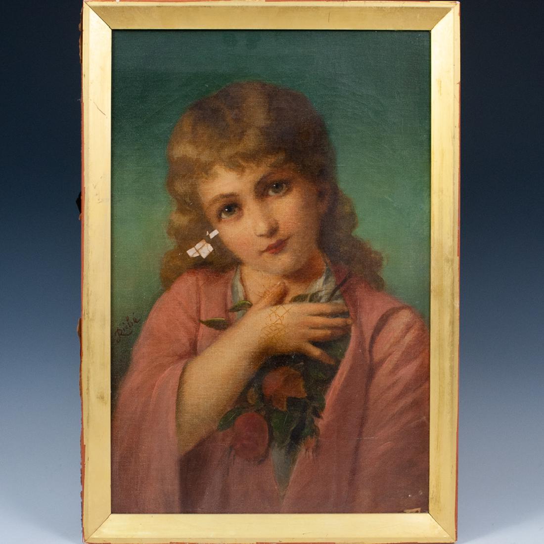 Adele Riche (French, 1791-1887) Oil Painting (1 of 4)