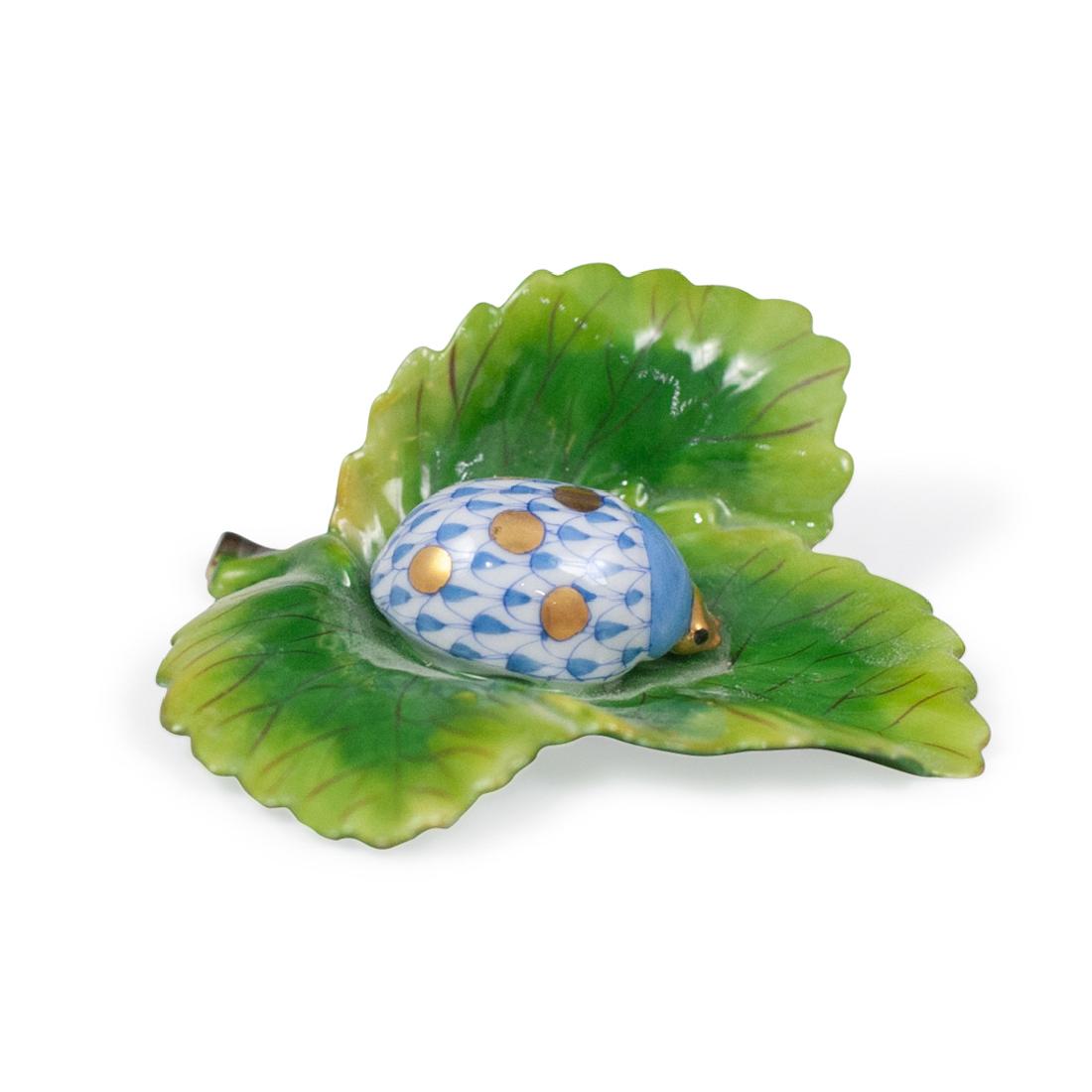 Herend Fishnet Ladybug on a Leaf (1 of 2)