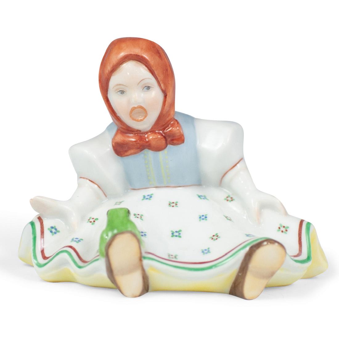 Herend Girl with Frog Figurine (1 of 3)