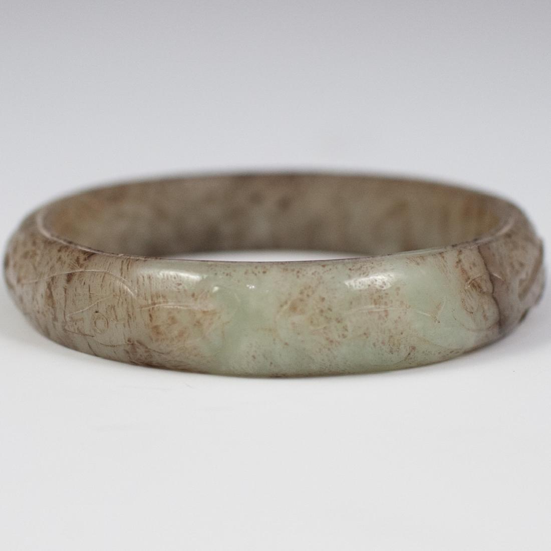 Chinese Carved Jade Bracelet (1 of 2)