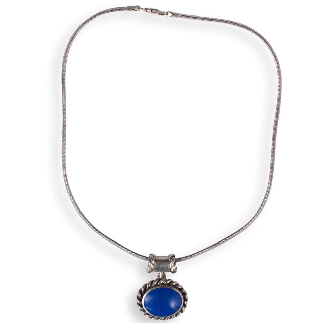 Sterling Silver and Lapis Lazuli Necklace (1 of 4)