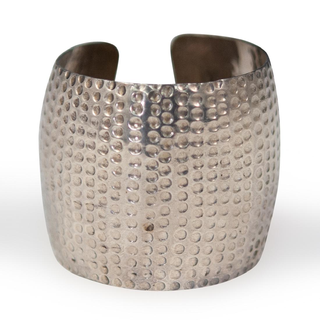 Sterling Silver Hammered Cuff Bracelet (1 of 3)