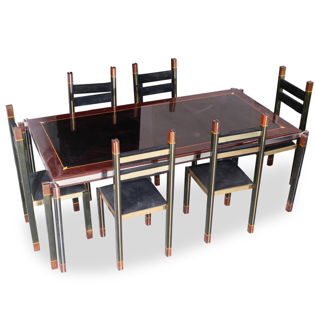 Attributed to Willy Rizzo Italian Walnut Dining Table (1 of 6)