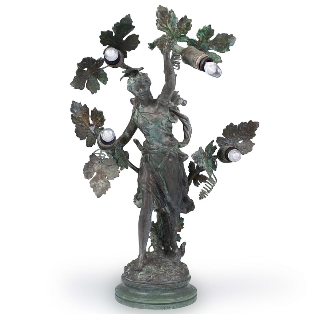 Bronze Patinated Spelter Figural Lamp (1 of 6)