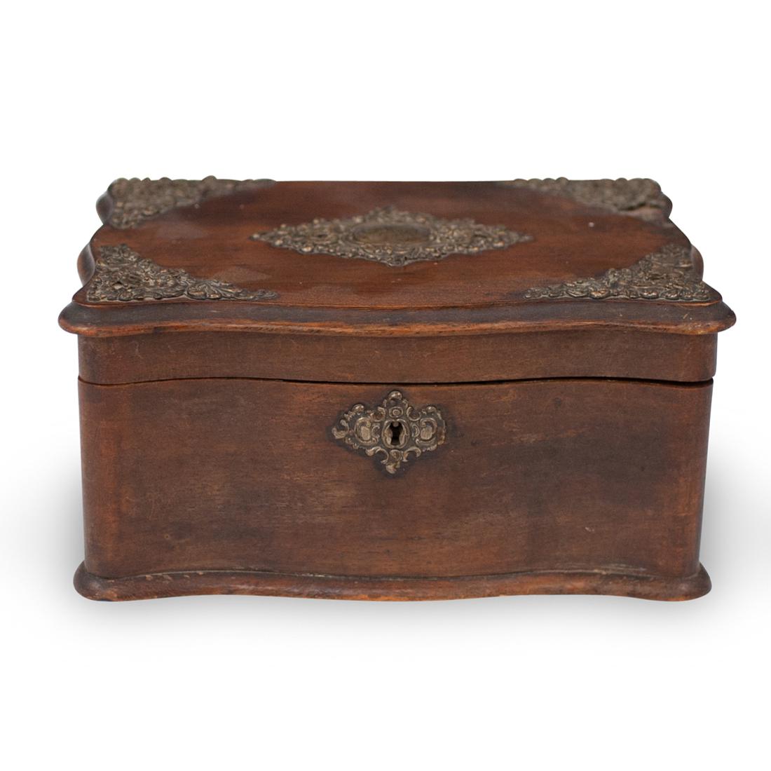 Antique Silver and Wood Trinket Box (1 of 4)