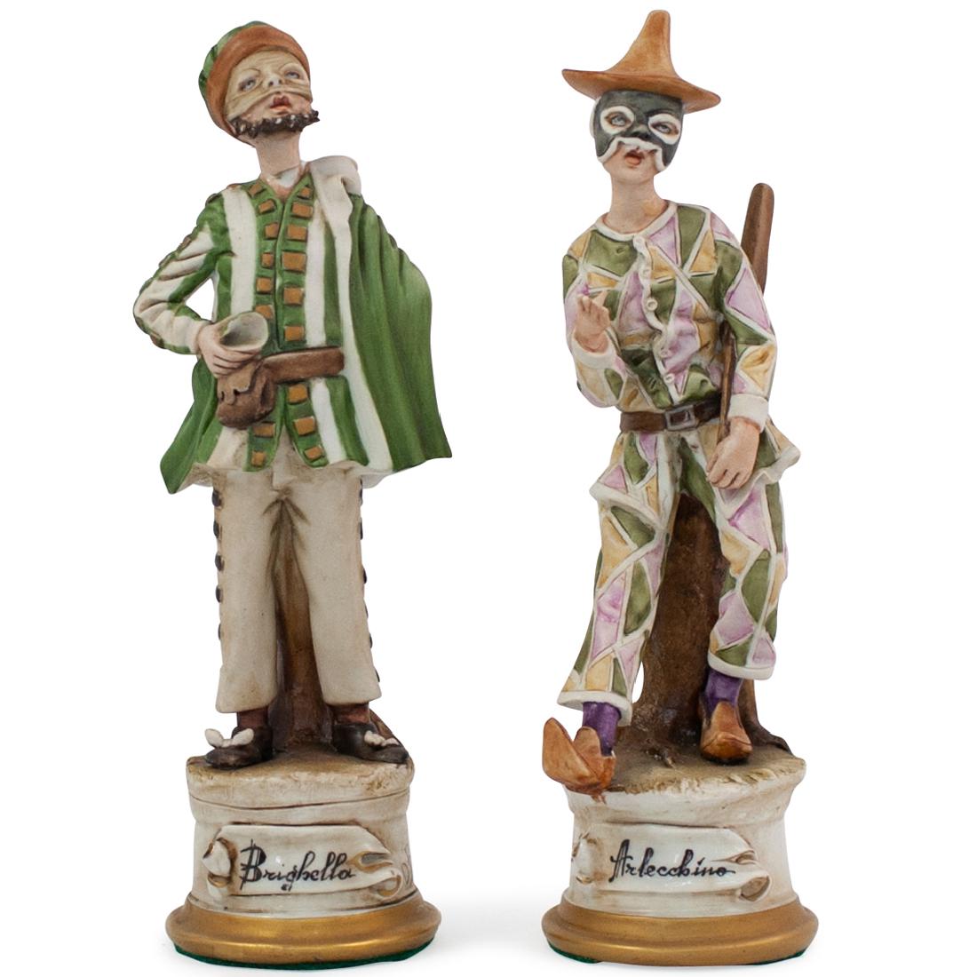 (2 Pc) Dino Bonalberti Capodimonte Porcelain Clown (1 of 6)