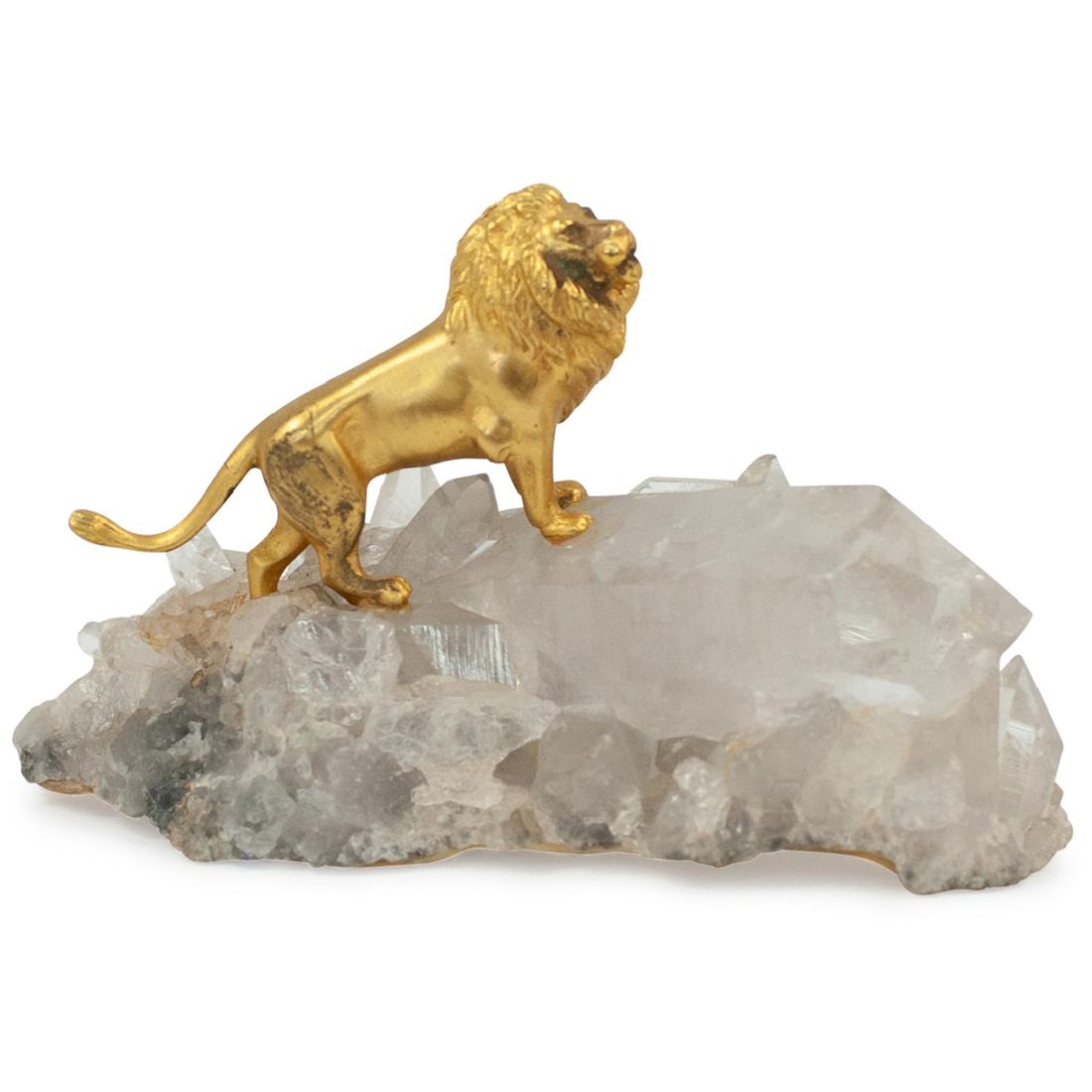Gilded Lion on Quartz Rock (1 of 4)