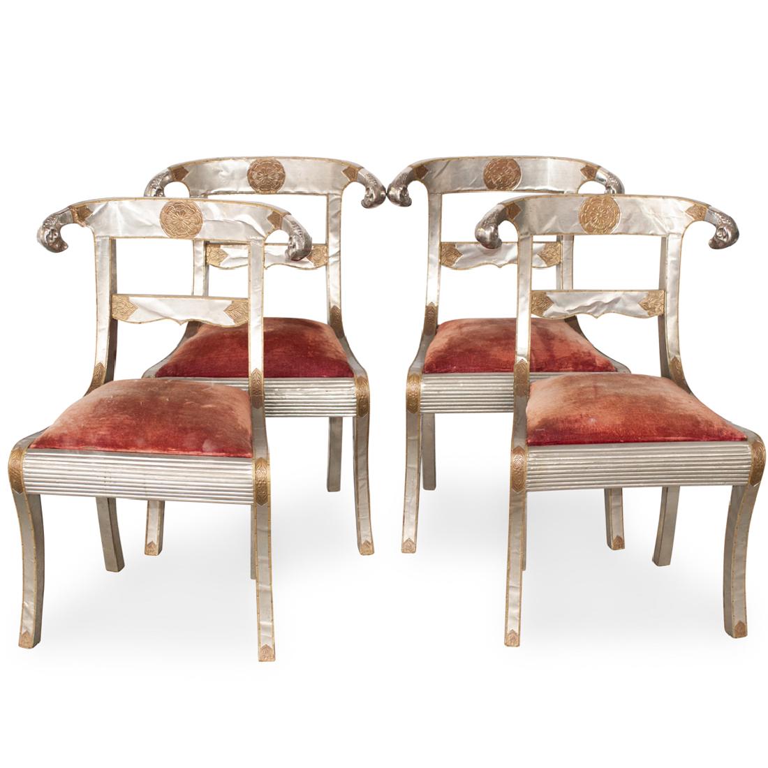 (4 Pc) Anglo-Indian Ram Head Chairs (1 of 6)