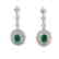 Pair Of Platinum, Emerald and Diamond Earrings - 2