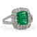18k Gold, Emerald and Diamond Ring