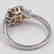 18k Gold and Yellow Diamond Ring - 4