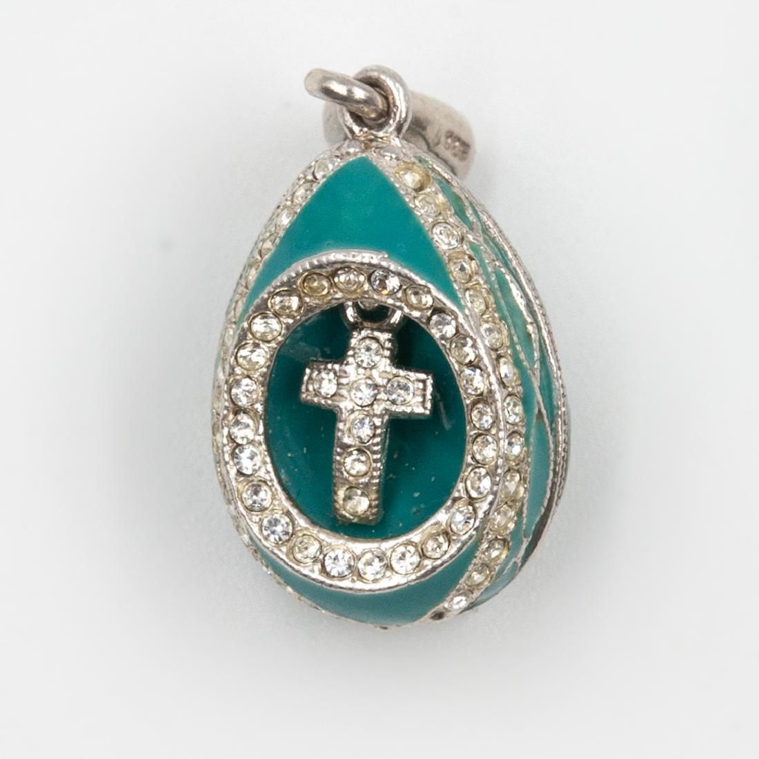 Faberge Sterling and Enamel Pendant (1 of 3)