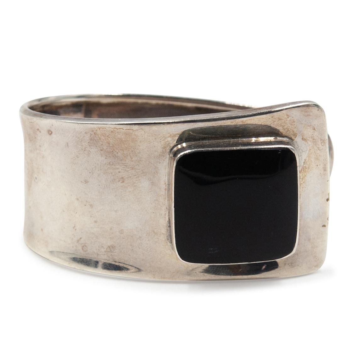Sterling Silver and Black Onyx Cuff (1 of 5)