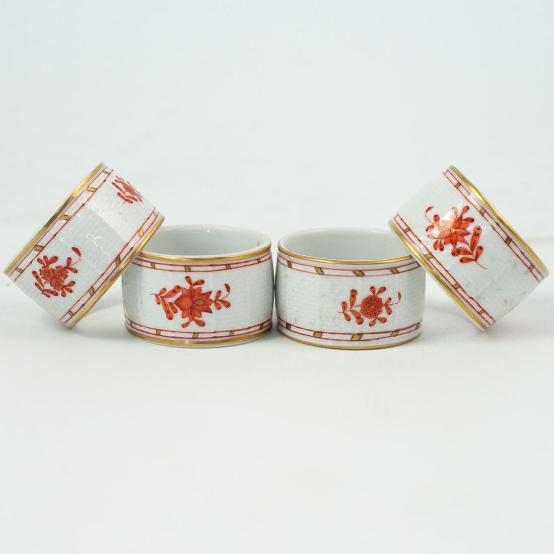 (4 Pc) Herend Porcelain Napkin Holders (1 of 3)