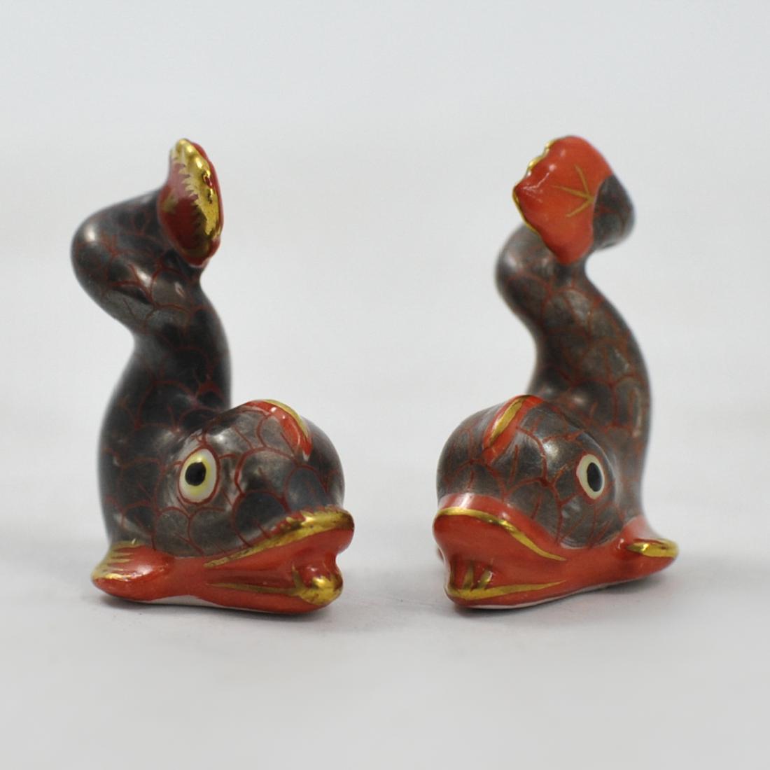 (2 Pc) Miniature Herend Flying Fish (1 of 3)