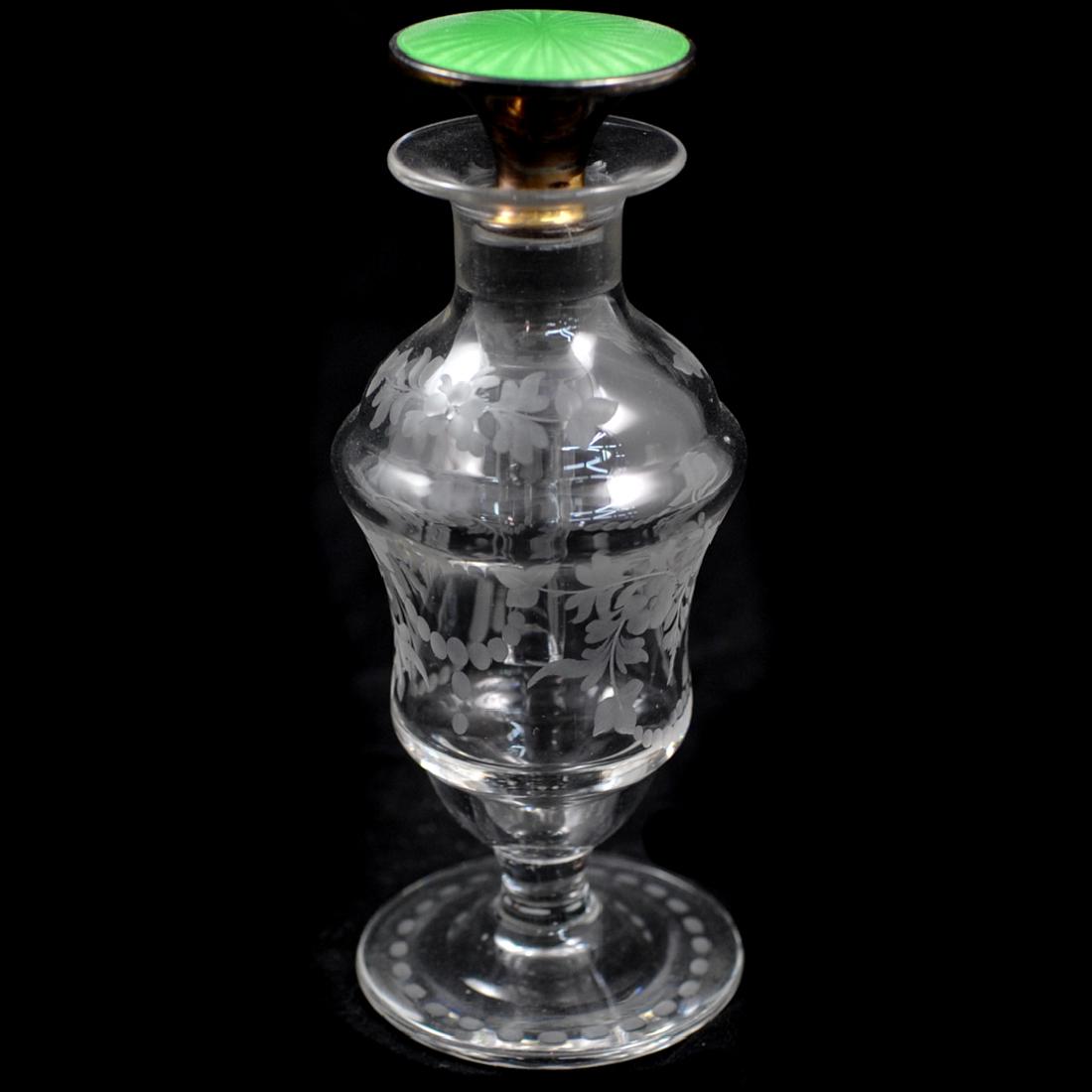 Etched Crystal Perfume Bottle (1 of 3)