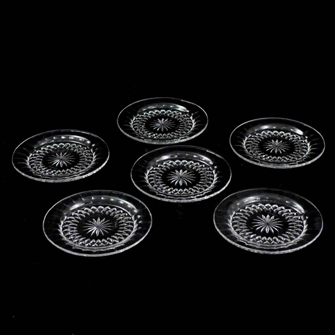 (6 Pc) Val St Lambert Crystal Plates (1 of 3)