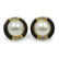 Pair of 14K Gold, Onyx and Pearl Earrings