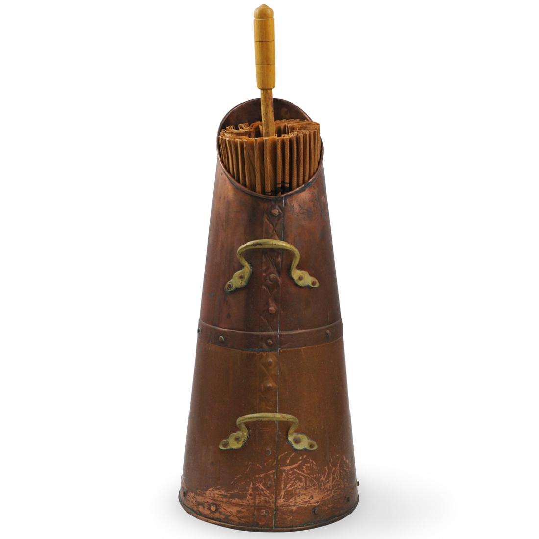 Brass and Copper Umbrella Stand (1 of 8)