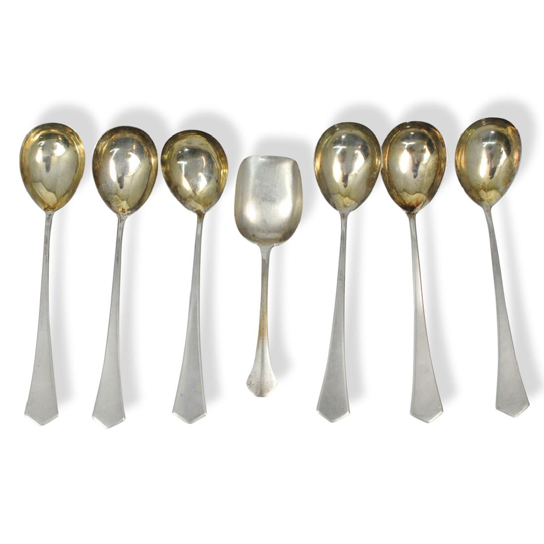 (7 Pc) Silver Russian Spoons (1 of 3)